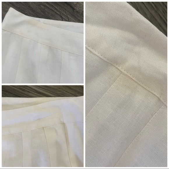 Peter Nygard Cream with Red and Orange Embroidery, Pleated Skirt 16 - Picture 11 of 11